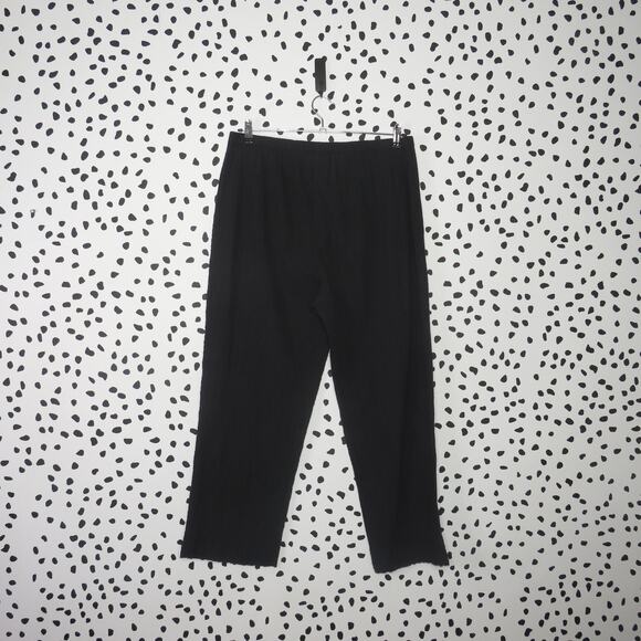 Mara Hoffman Black Pippy High Waist Textured Crinkle Pull-On Trouser Pants - Picture 6 of 10